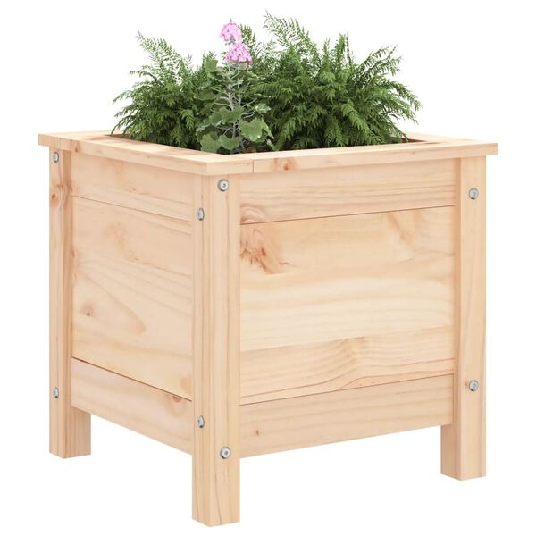 vidaXL Garden Planter Natural Wood Solid pine wood Medium