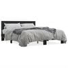 vidaXL Bed Frame Black Engineered wood and metal 63x79 in Durable