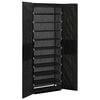 vidaXL Shoe Cabinet Black Powder coated tubes, Non-woven fabric Large