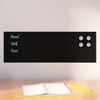vidaXL Wall-mounted Magnetic Board Black 23.6"x7.9" Tempered Glass