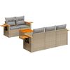 vidaXL Garden Sofa Set Beige, Light Grey