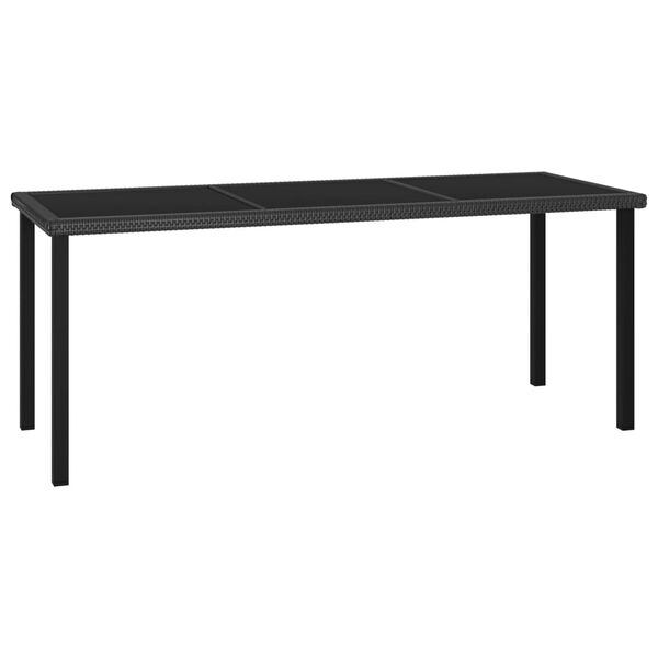 vidaXL Garden Dining Table Black