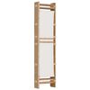 vidaXL Folding 4-Panel Room Divider 63" Bamboo and Canvas