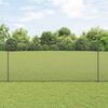 vidaXL Fence with Post Grey 4.59 x 32.81 ft Steel and PVC