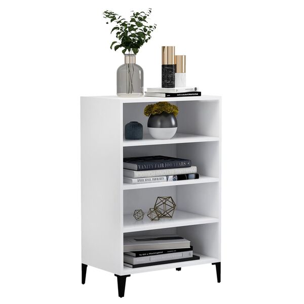 vidaXL Sideboard White Engineered wood, metal Medium Sideboard