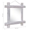 vidaXL Mirror White Reclaimed wood, Glass 27.6 x 27.6 in