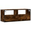 vidaXL TV Cabinet Smoked Oak Engineered wood, Metal Medium Modern