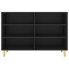 vidaXL Sideboard Black Engineered wood Medium Sideboard Rectangular