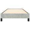 vidaXL Bed Frame Light Gray Velvet, Plywood, Engineered Wood Twin
