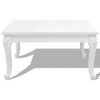 vidaXL High Gloss Coffee Table High gloss white MDF and Plastic 31.5 in
