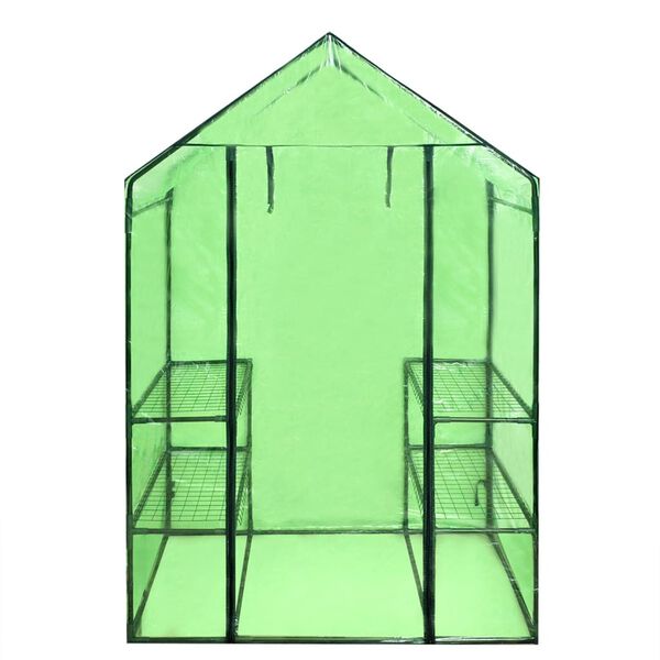 vidaXL Greenhouse Transparent Green Powder-coated Steel