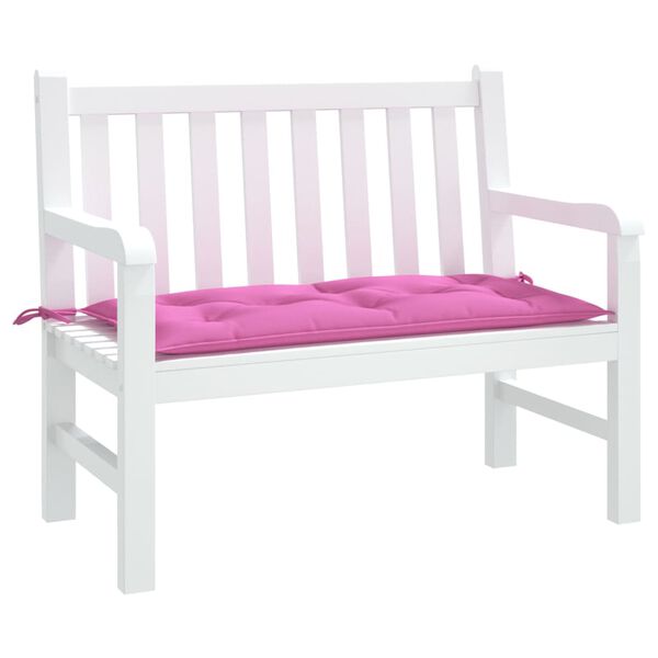 vidaXL Patio Bench Cushion Pink 43.3x19.7x2.8" Fabric