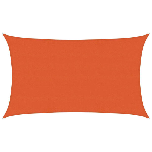 vidaXL Sunshade Sail 1.75 oz/ft&sup2; Rectangular Orange 16.4x26.2' HDPE