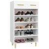 vidaXL Shoe Cabinet White Engineered Wood Medium Shoe Cabinet
