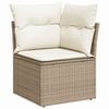 vidaXL Garden Sofa Set 7 pcs Beige Poly rattan