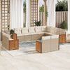 vidaXL Garden Sofa Set Beige, Cream White