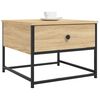 vidaXL Coffee Table Sonoma Oak Engineered Wood 20.1x20.1x15.7 in