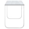 vidaXL Computer Desk White Engineered Wood, Powder-Coated Metal