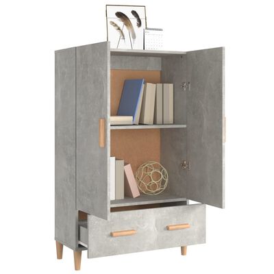 vidaXL Highboard Concrete Gray 27.6"x12.2"x45.3" Engineered Wood