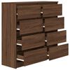 vidaXL Sideboard Brown Oak Engineered Wood 39.4 x 13.8 x 39.0 in