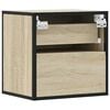 vidaXL Wall-mounted Bedside Cabinet Set of 2 Sonoma oak