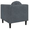 vidaXL Dark Grey Velvet Sofa Chair Plush Armchair Single Seating