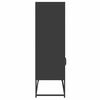 vidaXL Highboard Black Cold-Rolled Steel Tall Cabinet Rectangular