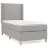 vidaXL Box Spring Bed with Mattress Light Gray 39.4"x79.9" Twin XL Fabric