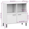 vidaXL Bookcase White Solid pine wood, metal Medium Bookcase