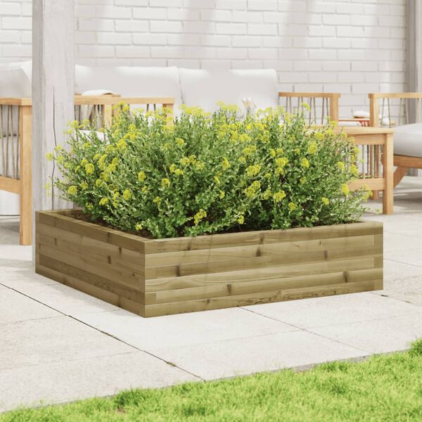 vidaXL Garden Planter Natural wood Treated pine wood Large
