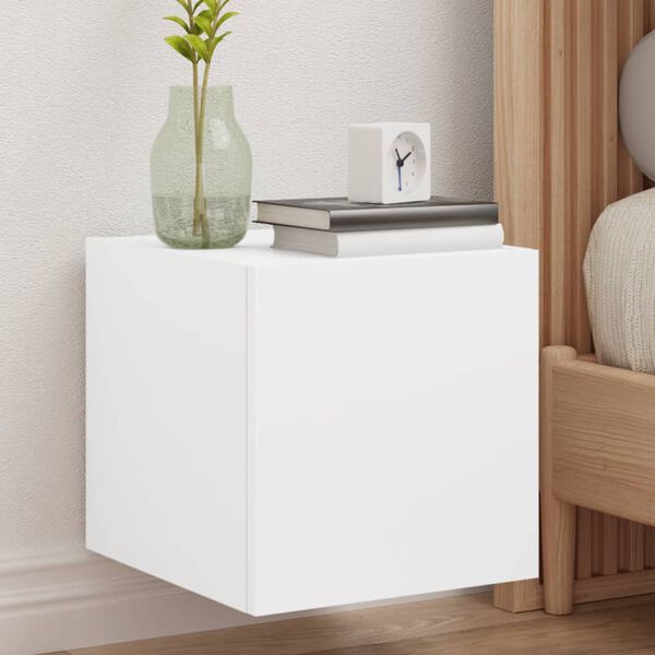 vidaXL TV Wall Cabinet White Engineered wood Compact TV Wall Cabinet