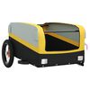 vidaXL Bike Trailer Black and Yellow 66.1 lb Iron