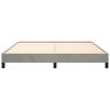 vidaXL Bed Frame Light Grey Velvet, plywood, engineered wood King