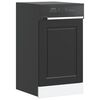 vidaXL Dishwasher Panel Black Engineered wood Standard Durable