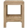 vidaXL Bathroom Side Table Natural Teak Solid Teak Wood 17.7x13.8x17.7 in