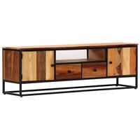 vidaXL TV Stand 47.2"x11.8"x15.7" Solid Wood Reclaimed and Steel