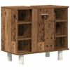 vidaXL Bathroom Furniture Set Rustic Wood Engineered Wood, Acrylic