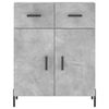 vidaXL Highboard Concrete grey Engineered wood, metal Medium Highboard