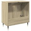 vidaXL Bathroom Cabinet Sonoma Oak Engineered Wood, Iron Bathroom Cabinet