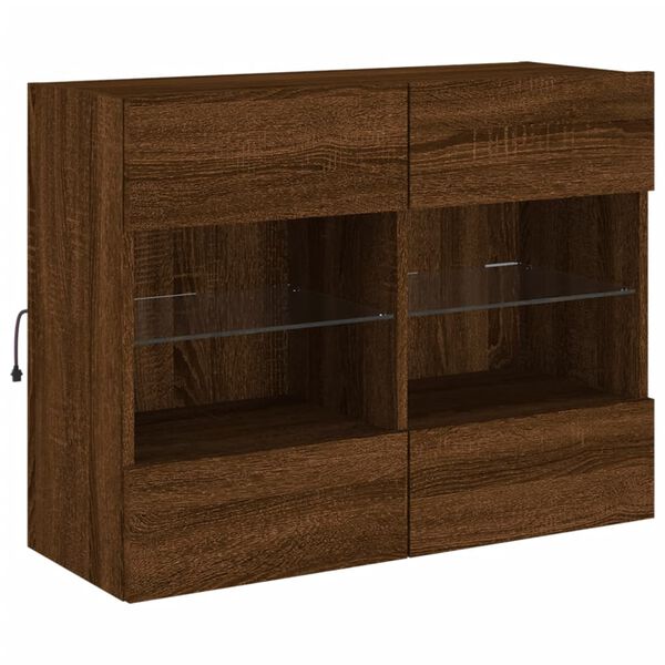 vidaXL TV Wall Cabinet Brown Oak Engineered Wood