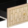 vidaXL Bedside Cabinet Bleach Natural Solid Mango Wood, Engineered Wood