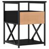 vidaXL Bedside Cabinet Set of 2 Black Engineered wood, Iron