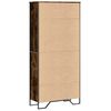 vidaXL Book Cabinet Smoked oak Engineered wood 31.5x12.2x66.5 in