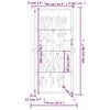vidaXL Garden Gate 39.4x78.7" Corten Steel Bamboo Design