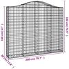 vidaXL Arched Gabion Baskets 13 pcs 78.7x11.8x160/180" Galvanised Iron