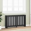 vidaXL Radiator Cover Black Oak 58.66 x 7.87 x 32.28 in
