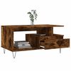 vidaXL Coffee Table Smoked Oak Engineered wood, Metal