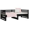 vidaXL Day Bed Black Solid pinewood 2x Expandable Day Bed