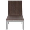 vidaXL Sunlounger Brown Polyethylene rattan, powder-coated steel
