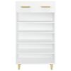 vidaXL Shoe Cabinet White Engineered Wood Medium Shoe Cabinet